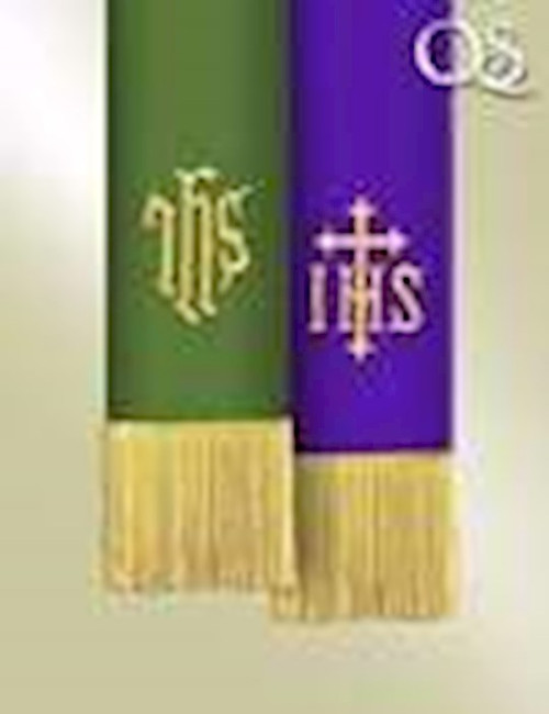 Bible Marker-Pavillion-Reversible Hunter/Purple w/IHS by Murphy Robe