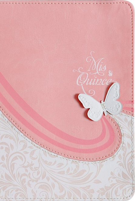 RVR 1960 Biblia Mis Quince (Sweet 15 Edition)-Pink & White LeatherTouch by B&H Espa±ol