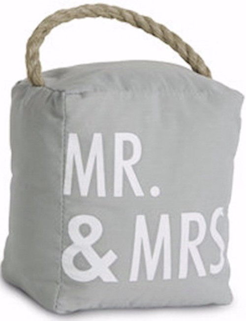 Door Stopper-Mr. & Mrs.-Gray (5 x 6) by Open Door Decor