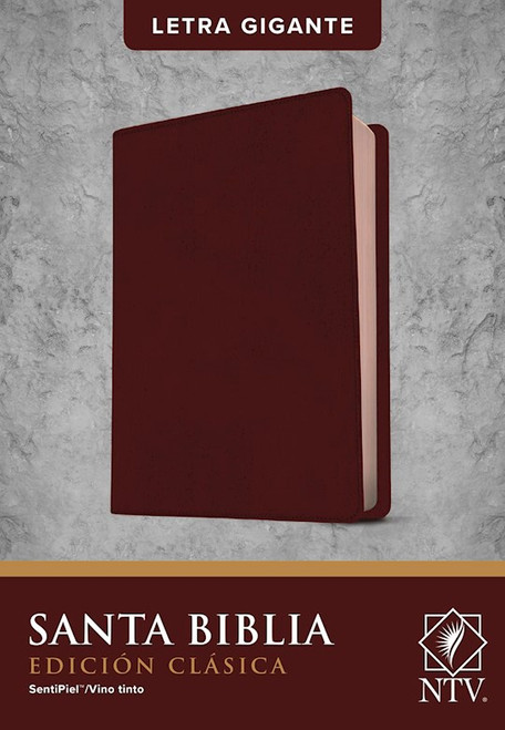 NTV Edicion Clasica/Letra Gigante (NLT Classic Edition Giant Print)-Burgundy LeatherLike by Tyndale Espanol