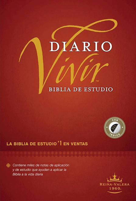 RVR 1960 Biblia de Estudio del Diario Vivir (Life Application Study Bible)-Burgundy Hardcover Indexed by Tyndale Espanol
