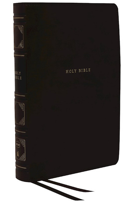 NKJV Center-Column Reference Bible (Comfort Print)-Black Leathersoft Indexed by Nelson Bibles