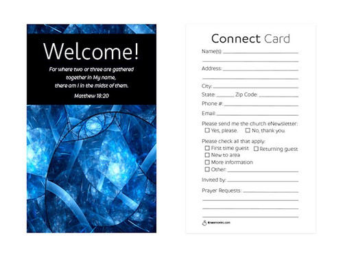 Visitor Card-Welcome! (Matthew 18:20) (Pack Of 50) by Swanson