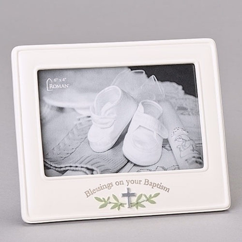 Frame-Blessings On Your Baptism (Holds 4 x 6 Photo) by Roman Inc