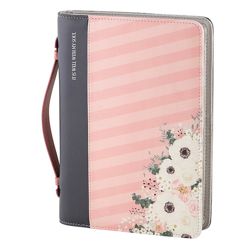 Bible Cover-It Is Well With My Soul-Leather-Like (7"" X 10"") by Gifts Of Faith