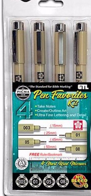 Pen-Pigma Micron Favorites Kit #4 by G T Luscombe