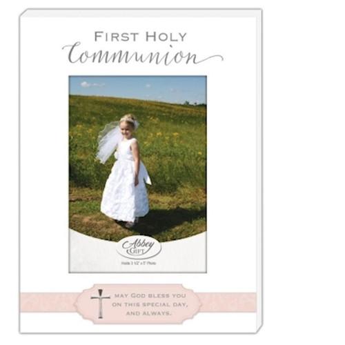 Frame-First Holy Communion-Pink Accented (Holds 4 x 6 Photo) by Communion