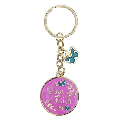 Keyring-Live By Faith by Christian Art Gift