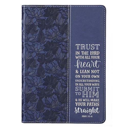 Journal-Classic LuxLeather-Trust In The Lord-Navy by Christian Art Gift
