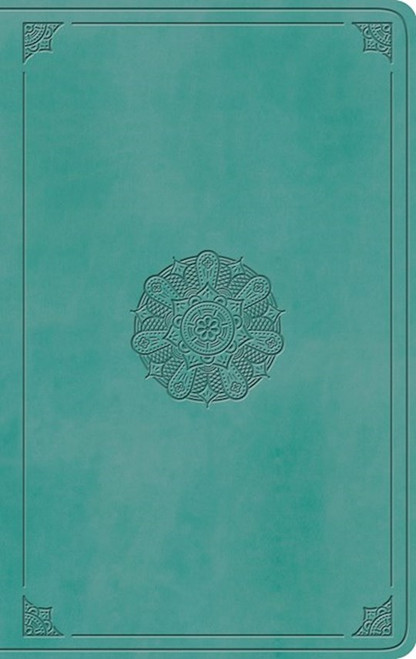 ESV Large Print Value Thinline Bible-Turquoise Emblem Design TruTone by English Standard V