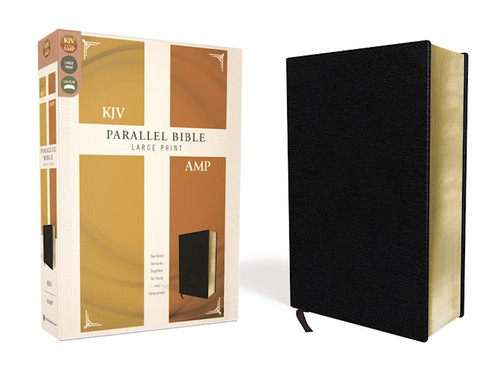 KJV/Amplified Parallel Bible/Large Print-Black Bonded Leather by Zondervan