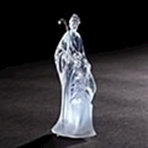 Figurine-LED Holy Family w/Staff (5") by Christmas