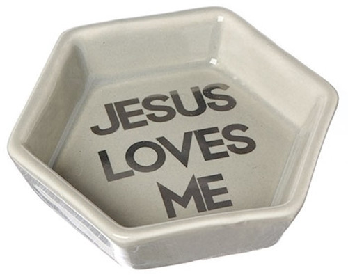 Keepsake Tray-Jesus Loves Me (3" L) by Roman Inc