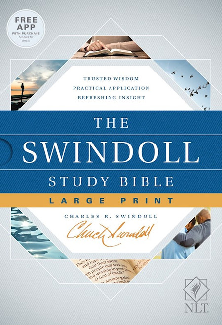 NLT Swindoll Study Bible/Large Print-Hardcover by Swindoll Charles R