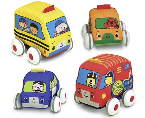 Baby Play-Pull-Back Town Vehicles (4 Pieces) (Ages 9M+) by Melissa and Doug
