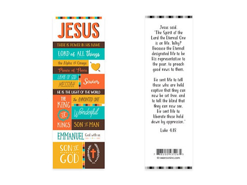 Bookmark-Names Of Jesus (Pack Of 25) by Swanson