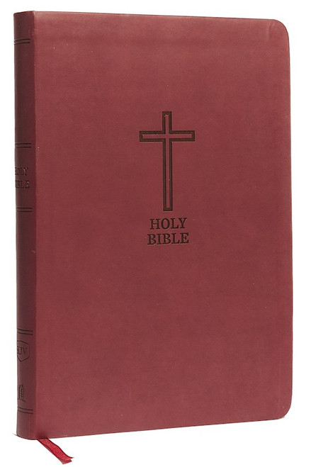 KJV Thinline Bible/Large Print (Comfort Print)-Burgundy Leathersoft by Nelson Bibles