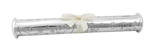 Baptism Certificate Holder-Silver Plated/Engraveable (9.5") by Stephan Baby