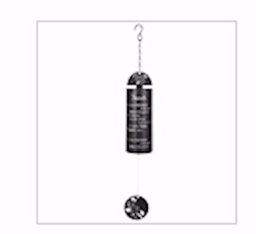 Wind Chime-Cylinder Sonnet-Family-Black (22") by Carson Home Accent
