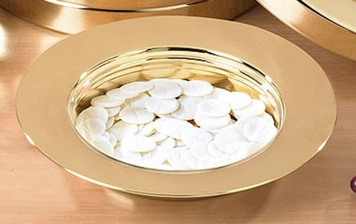 Communion Tray-Stacking Bread Plate-Brass by CB Church Supplies