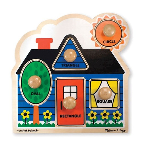 Puzzle-First Shapes Jumbo Knob Puzzle (5 Pieces) (Ages 1+) by Melissa and Doug