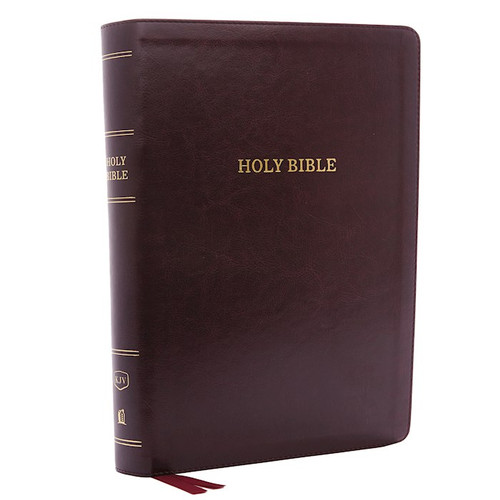 KJV Super Giant Print Reference Bible (Comfort Print)-Burgundy Deluxe Leathersoft Indexed by Nelson Bibles