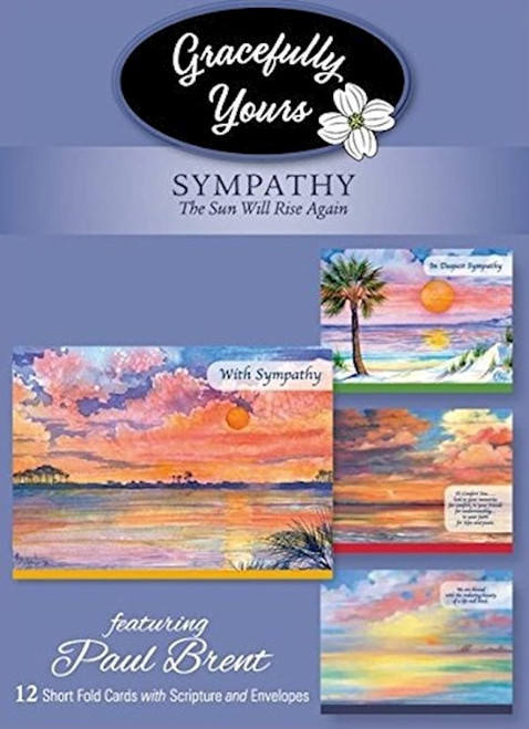 CARD-BOXED-SYMPATHY-THE SUN RISES AGAIN #158 (BOX OF 12) by Gracefully Yours