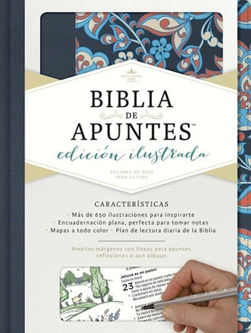RVR 1960 Biblia de Apunte (Notetaking Bible)-Pink And Blue Cloth Over Board by B&H Espa±ol