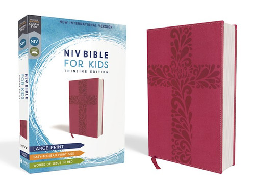 NIV Bible For Kids (Comfort Print)/Large Print-Pink Leathersoft by ZonderKidz
