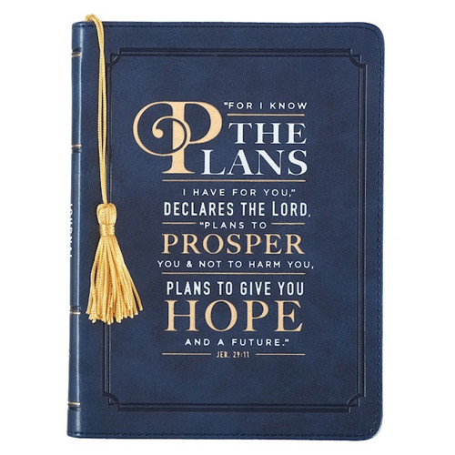 Journal-I Know The Plans-Navy LuxLeather by Christian Art Gift