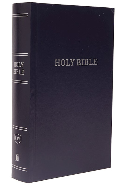 KJV Large Print Pew Bible (Comfort Print)-Navy Blue Hardcover by Nelson Bibles