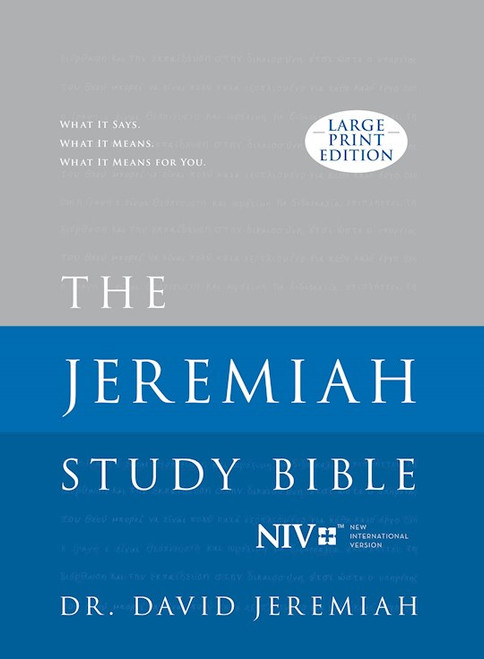 NIV The Jeremiah Study Bible/Large Print-Hardcover by Jeremiah David
