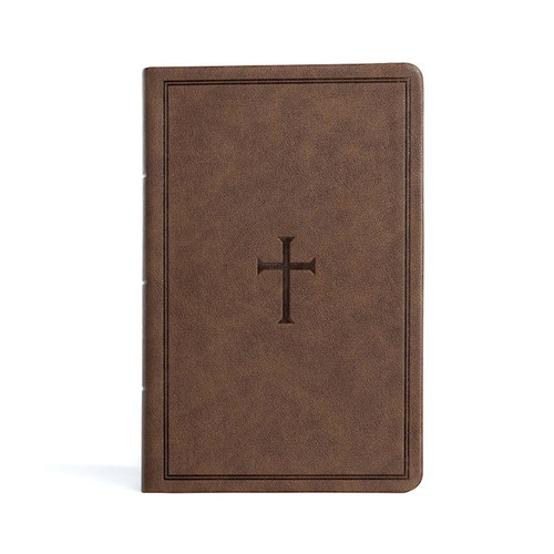 CSB Large Print Personal Size Reference Bible-Brown LeatherTouch Indexed by CSB Bibles By Holm