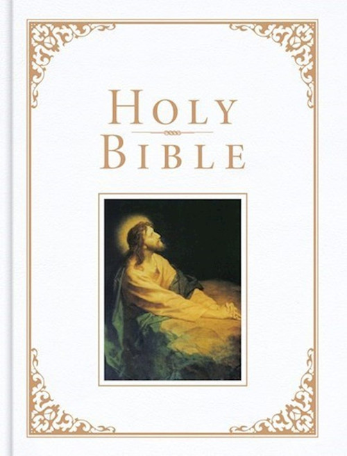 KJV Family Bible-White Imitation Leather-Over-Board by Holman Bible