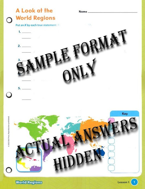 Heritage Studies 3 Student Activities Manual: World Regions (4th Edition) by BJU Press