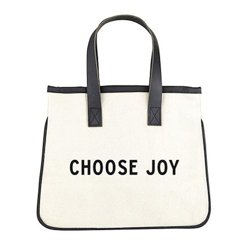 Mini Tote Bag-Choose Joy (12"" X 9.5"" W/6"" Gusset)-Canvas by Faithworks