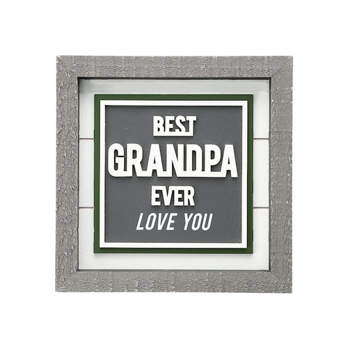 Plaque-Best Grandpa Ever/Love You (8") by Pavilion