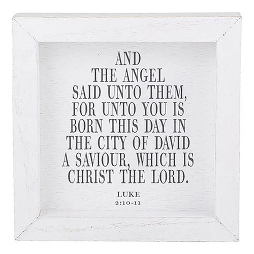 Petite Word Board-Luke 2:10-11 (6" SQ) by Christmas