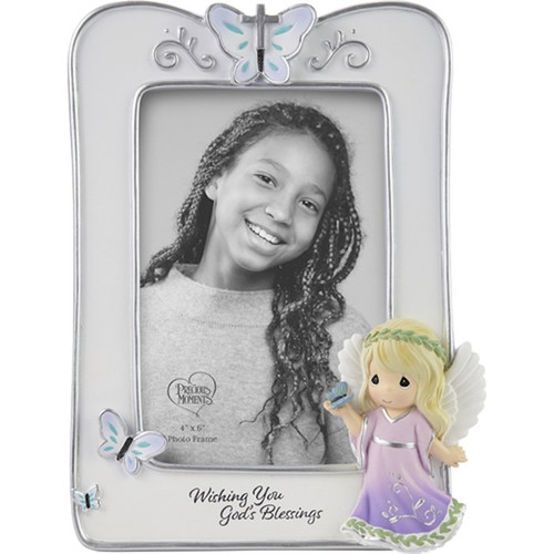 Photo Frame-Angel w/Butterfly-Wishing You God's Blessings (Holds 4" x 6" Photo) by Precious Moments