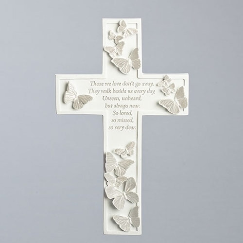 Wall Cross-Butterfly Memorial-Those We Love... (8") by Roman Inc