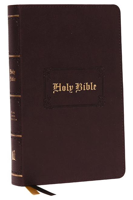 KJV Personal Size Large Print Reference Bible (Comfort Print)-Brown Leathersoft Indexed by Nelson Bibles