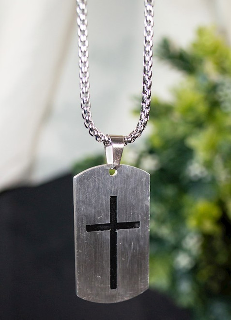 Necklace-Cross-Be Strong (24") by Eden Merry
