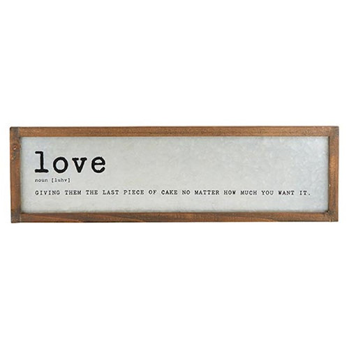 Metal Dictionary Sign-Love (24" X 7") by CB Gift