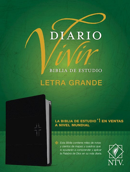 NTV Biblia de Estudio del Diario Vivir/Letra Grande (NLT Life Application Study Bible/Large Print)-Black LL Indexed by Tyndale Espanol