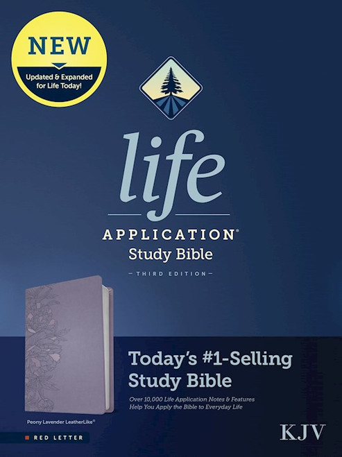 KJV Life Application Study Bible (Third Edition)-RL-Peony Lavender LeatherLike by Tyndale House