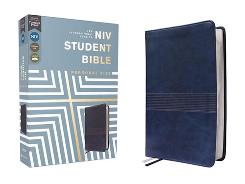 NIV Student Bible/Personal Size (Comfort Print)-Navy Leathersoft by Yancey Philip