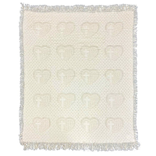 Throw-Natural Heart Cross (50" x 60") by Swanson