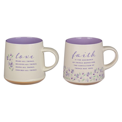 Mug Set-Faith And Love w/Scripture (Set Of 2) (MUGS32) by Christian Art Gift