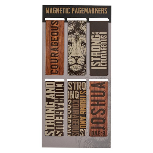 Magnetic Pagemarker Set Strong & Courageous (Set of 6) by Christian Art Gift
