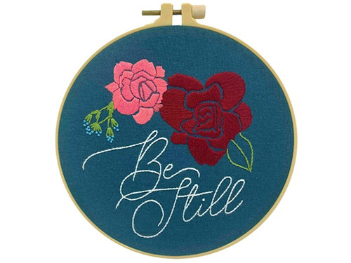 Embroidery Kit-Be Still (8") by Swanson